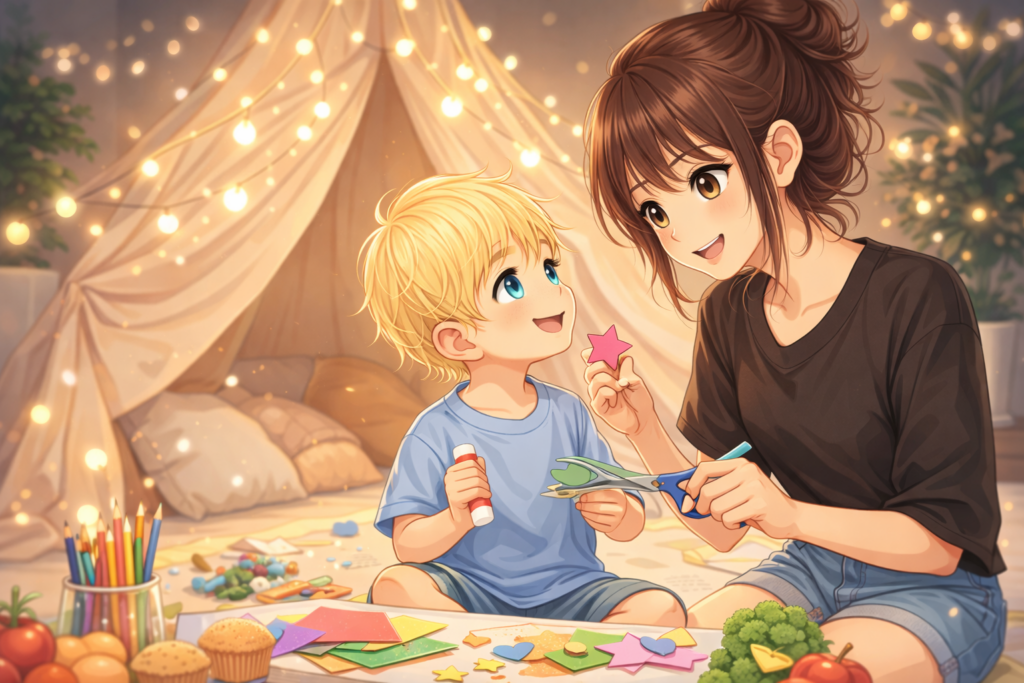 basteln spielen kreativ sein