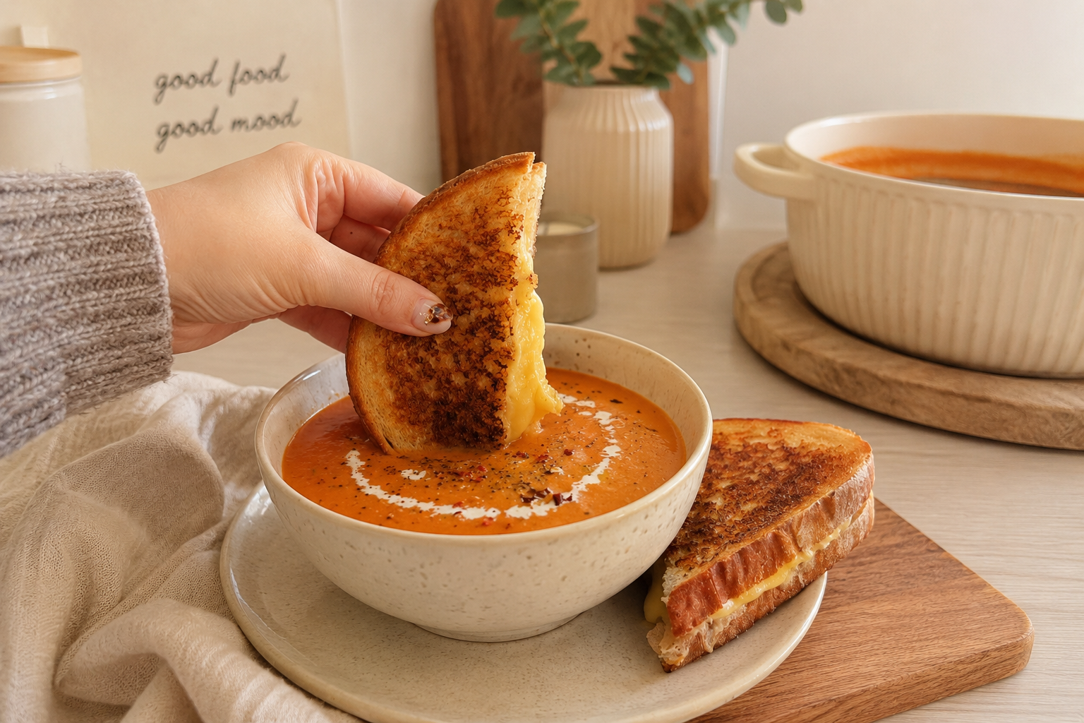 Geröstete Tomaten-Paprika-Suppe aus dem Ofen